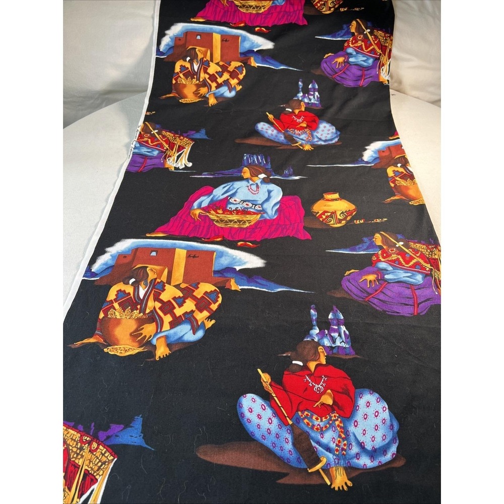 Fabric -OOP Y2K Alexander Henry Southwestern Women Pottery Sold BTY 36 L x 43" W
